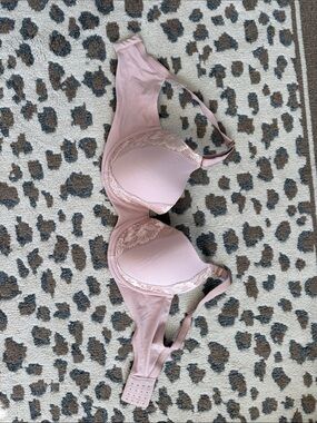 Soma Pink Lace-Trim Underwire Bra